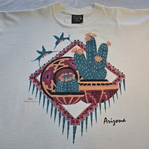 Vtg 1995 Soffe Choice Arizona T Shirt XL Single Stitch Southwest Hummingbird 90s